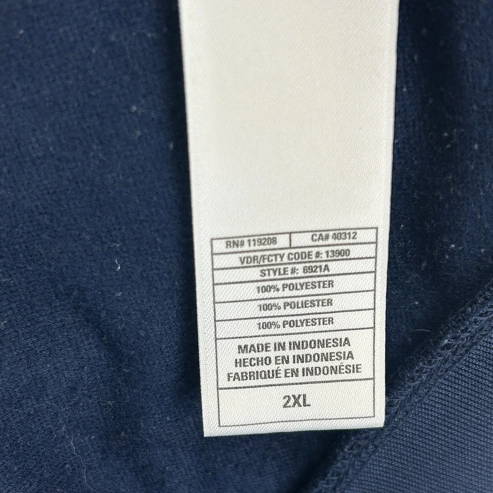Adidas Sweatshirt Men's 2XL Blue Michigan Wolverines ClimaWarm‎ Full Zip NCAA